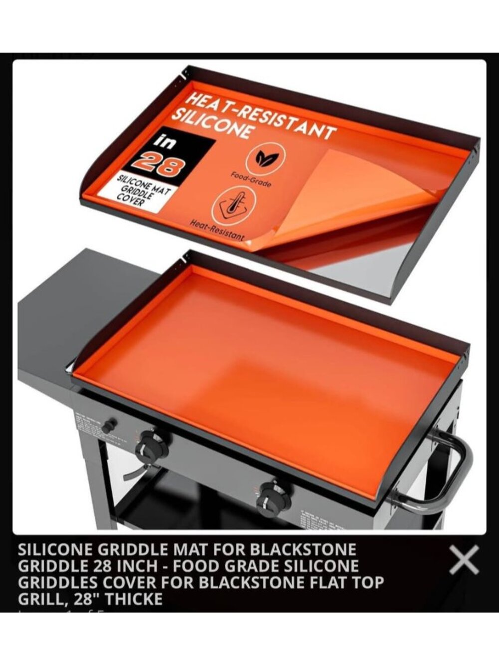New Alawooder Silicone Griddle Mat for 28in Blackstone Griddle